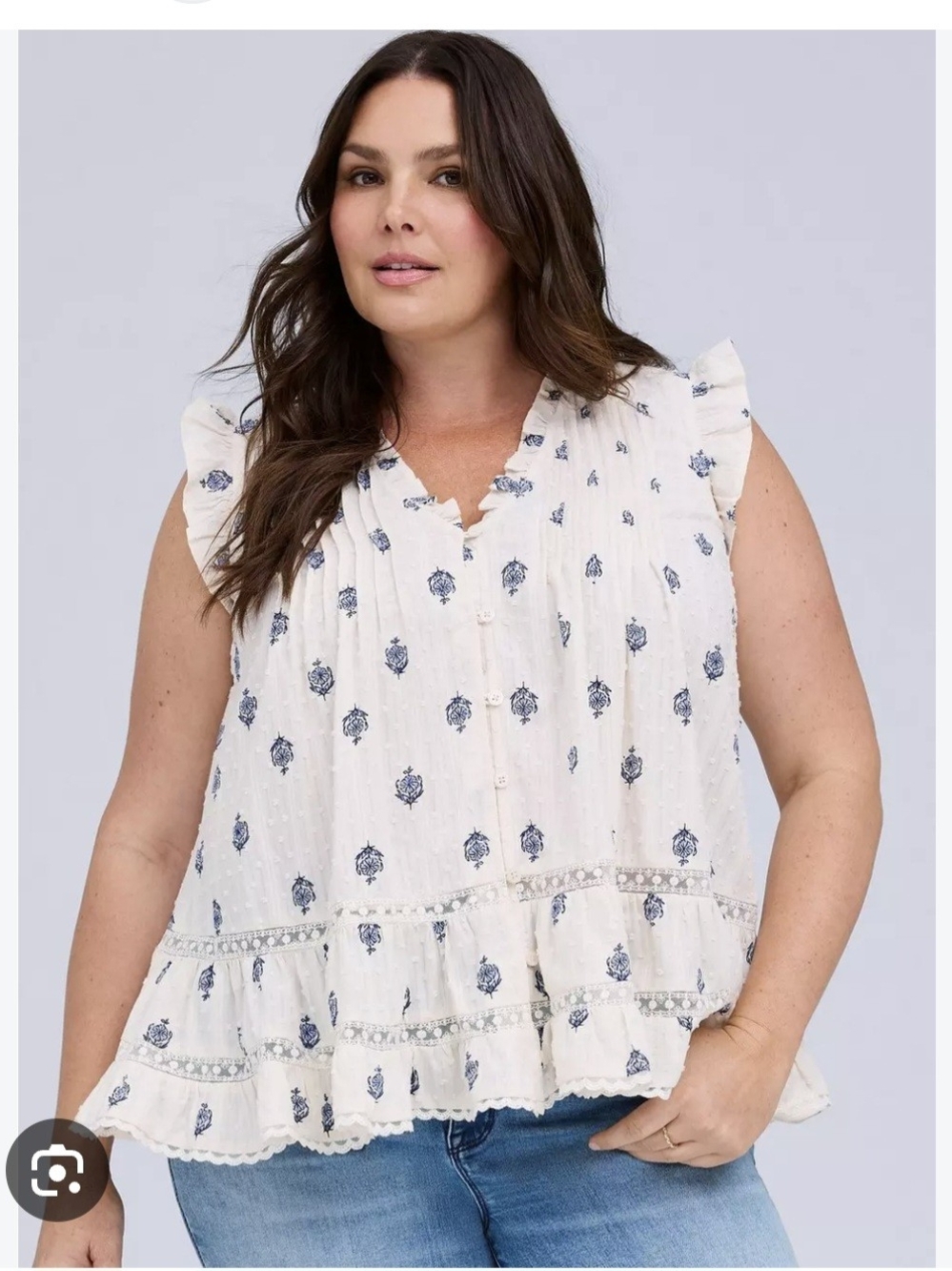 Torrid Belle Isle Pintuck Blouse - NWT